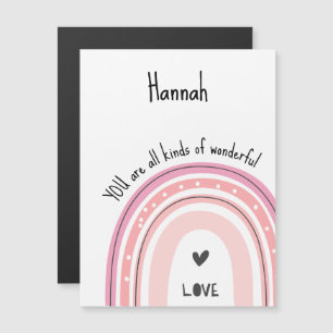 Sie sind wunderbar Wasserfarbe Rosa Regenbogen Magnetkarte