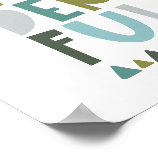 Sie sind wunderbare Typografen-Kinder Poster (Ecke)