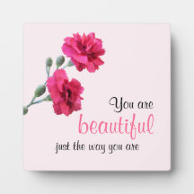 Sie sind wunderschön, genau so wie Sie rosa Blume