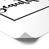 Sie sind wunderschön, Girl Quotes, Wanddekoration Poster (Ecke)