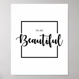 Sie sind wunderschön, Girl Quotes, Wanddekoration Poster