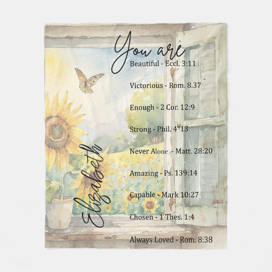 Sie sind wunderschön personalisiert Fleece Blanket (Vorderseite)