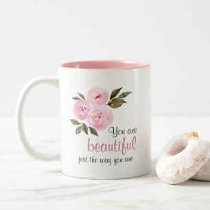 Sie sind wunderschöne Wasserfarben Rosen Zweifarbige Tasse