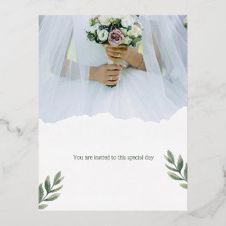 Sie sind zu diesem besonderen Tag eingeladen. Folie Einladungspostkarte