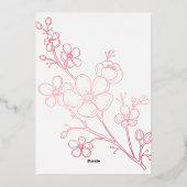 Sie sind zu diesem besonderen Tag eingeladen Folieneinladung (Rückseite)