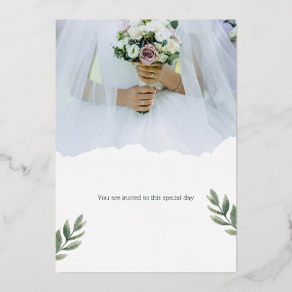 Sie sind zu diesem besonderen Tag eingeladen. Folieneinladung