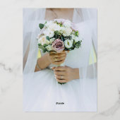 Sie sind zu diesem besonderen Tag eingeladen. Folieneinladung (Rückseite)