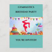 Sie sind zu einem Gymnastik-Party Personalisiert e Postkarte (Vorderseite)