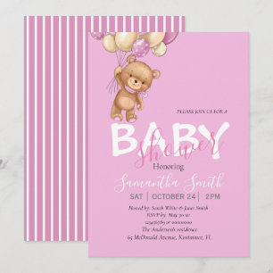 Sie sind zu einer Boho Bear Baby Dusche eingeladen Ankündigung