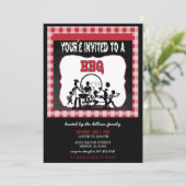 Sie sind zu einer GRILLEN eingeladen | Einladung z (Stehend Vorderseite)