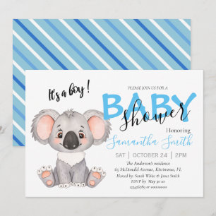 Sie sind zu einer Koala Baby Dusche eingeladen Ankündigung