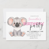 Sie sind zu einer koala-tastischen 1. Einladung ei (Vorderseite)