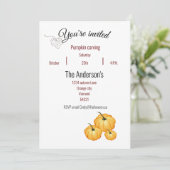 Sie sind zu einer Kürbisschnitzerei eingeladen Ein Einladung (Stehend Vorderseite)