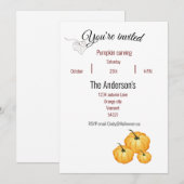 Sie sind zu einer Kürbisschnitzerei eingeladen Ein Einladung (Vorne/Hinten)