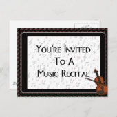 Sie sind zu einer Musikkritik eingeladen Einladungspostkarte (Vorne/Hinten)