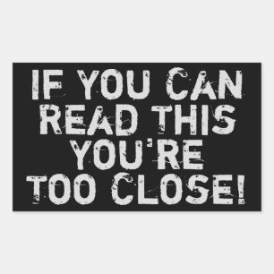 Sie sind zu Nahe Anti-Sozialkorrektur Rechteckiger Aufkleber