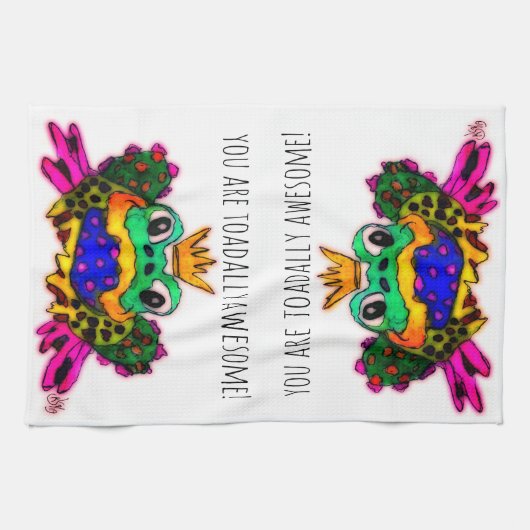 Sie sind zu Phantastisch Frog 1/2 Falte Geschirrtuch (Horizontal)