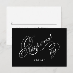 Sie sind zu unserer Hochzeit Antwortkarte eingelad RSVP Karte