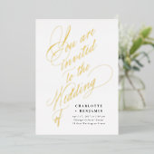 Sie sind zu unserer Hochzeit eingeladen Folieneinladung (Stehend vorne)