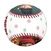 Sie sind Zuhause Run Frohe Weihnachtsnamen 2 Fotos Baseball (Rückseite)