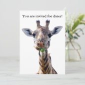 Sie sind zum Abendessen eingeladen! Einladung (Stehend Vorderseite)