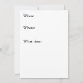 Sie sind zum Abendessen eingeladen! Einladung (Rückseite)