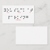 Sie Sind zum Kotzen am Parking Braille lustige Par Visitenkarte (Vorne/Hinten)