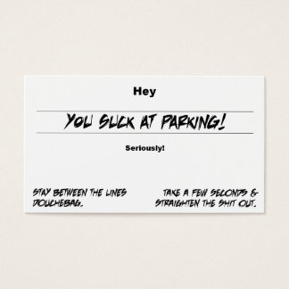 Sie Sind zum Kotzen am Parkplatz