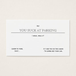 Sie Sind zum Kotzen am Parkplatz