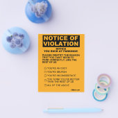 Sie Sind zum Kotzen am Parkschein Flyer (Einzeln)