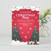 Sie sind zum Weihnachtsfest eingeladen Einladung (Stehend Vorderseite)