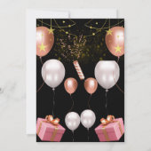 Sie sind zur Geburtstagsparty eingeladen Einladung (Rückseite)