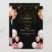Sie sind zur Geburtstagsparty eingeladen Einladung (Vorne/Hinten)