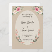 Sie sind zur Hochzeit von Einladung (Vorne/Hinten)