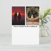 Sie sind zur Hochzeit von Einladung (Stehend Vorderseite)