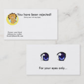 Sie sind zurückgewiesen worden! , Inh.… Visitenkarte (Vorne/Hinten)