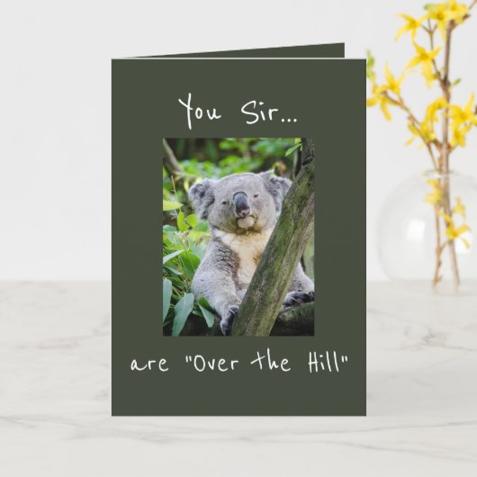 Sie Sir sind "über dem Hügel" Karte (Gelbe Blume)