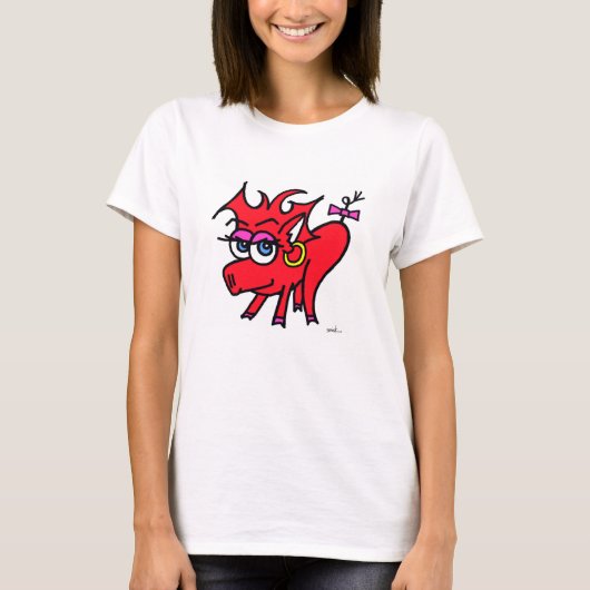 sie smirk - Farbe T-Shirt (Vorderseite)