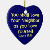 Sie sollen Liebe Ihr Nachbar Keramikornament (Rechts)