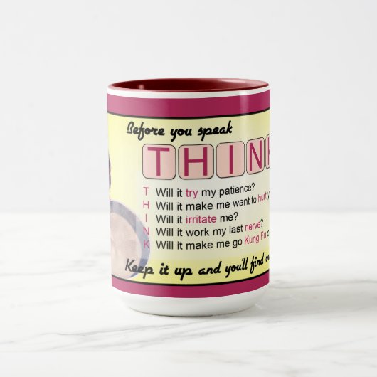 Sie sollten besser denken (mit G bewertet) Tasse (Zentrum)