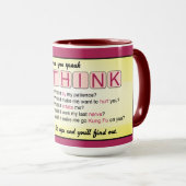 Sie sollten besser denken (mit G bewertet) Tasse (VorderseiteRechts)