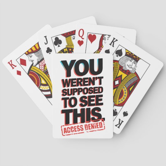 Sie sollten das nicht sehen spielkarten (Rückseite)