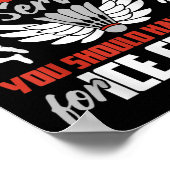 Sie sollten für Eiscreme - Badminton Pla weggegang Poster (Ecke)