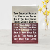 Sie sollten niemals lügen, schwärzen oder stehlen, karte (Gelbe Blume)