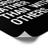 Sie sollten nur mit einer Person konkurrieren: Sie Poster (Ecke)