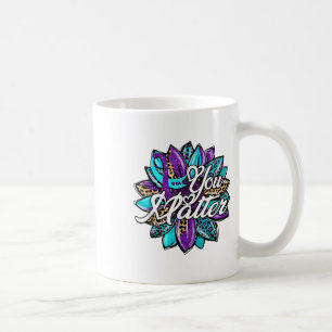 Sie Sonnenblumen Semicolon Leopard Suizidpräventio Kaffeetasse