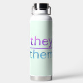 Sie sprechen | Ihr Name | farbig Trinkflasche (Rückseite)