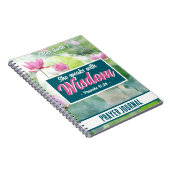 Sie spricht mit dem "Weisheit Verse" "Floral Custo Notizblock (Rechte Seite)