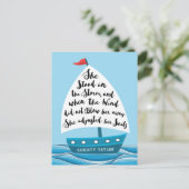 Sie stand im Sturm, Ermutigung Postkarte (Stehend Vorderseite)