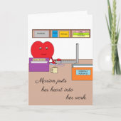 Sie stecken Ihr Herz in Ihre Arbeit: Leere Karte (Vorderseite)